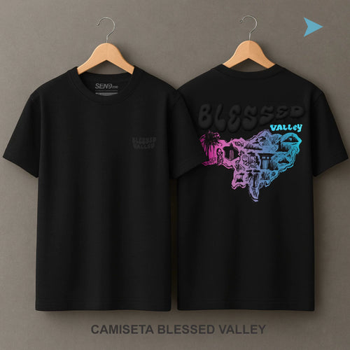 CAMISETA BLESSED VALLEY - O VALE DO RIBEIRA É O VALE DA BENÇÃO!  (BÁSICA)