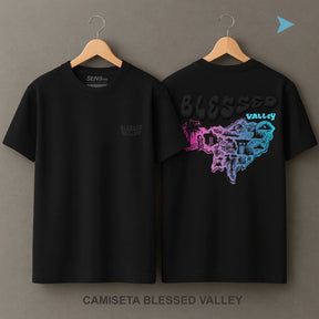 CAMISETA BLESSED VALLEY - O VALE DO RIBEIRA É O VALE DA BENÇÃO!  (BÁSICA)