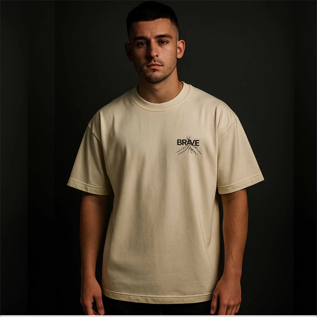 Camiseta Be Brave Conf - Fé Pode Mover Montanhas (OVER SIZED)