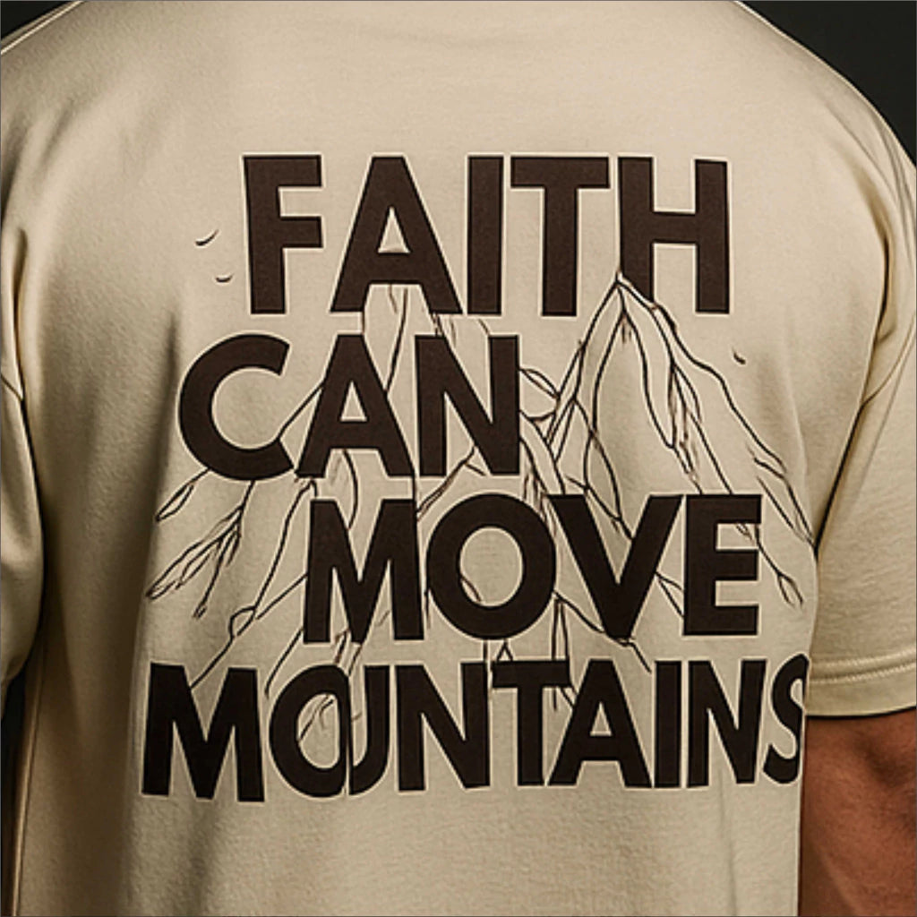 Camiseta Be Brave Conf - Fé Pode Mover Montanhas (OVER SIZED)