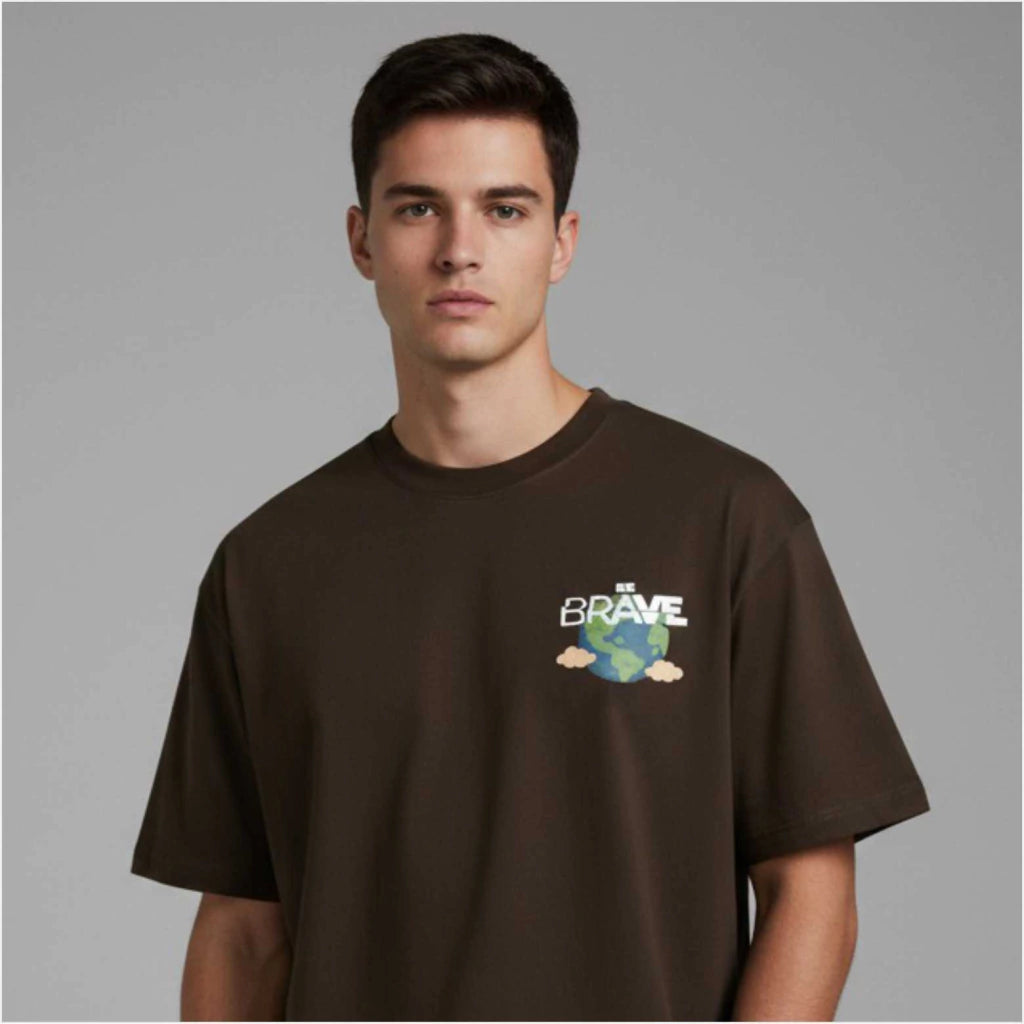 Camiseta Be Brave Conf. Assim Na Terra Como No Céu (OVER SIZED)