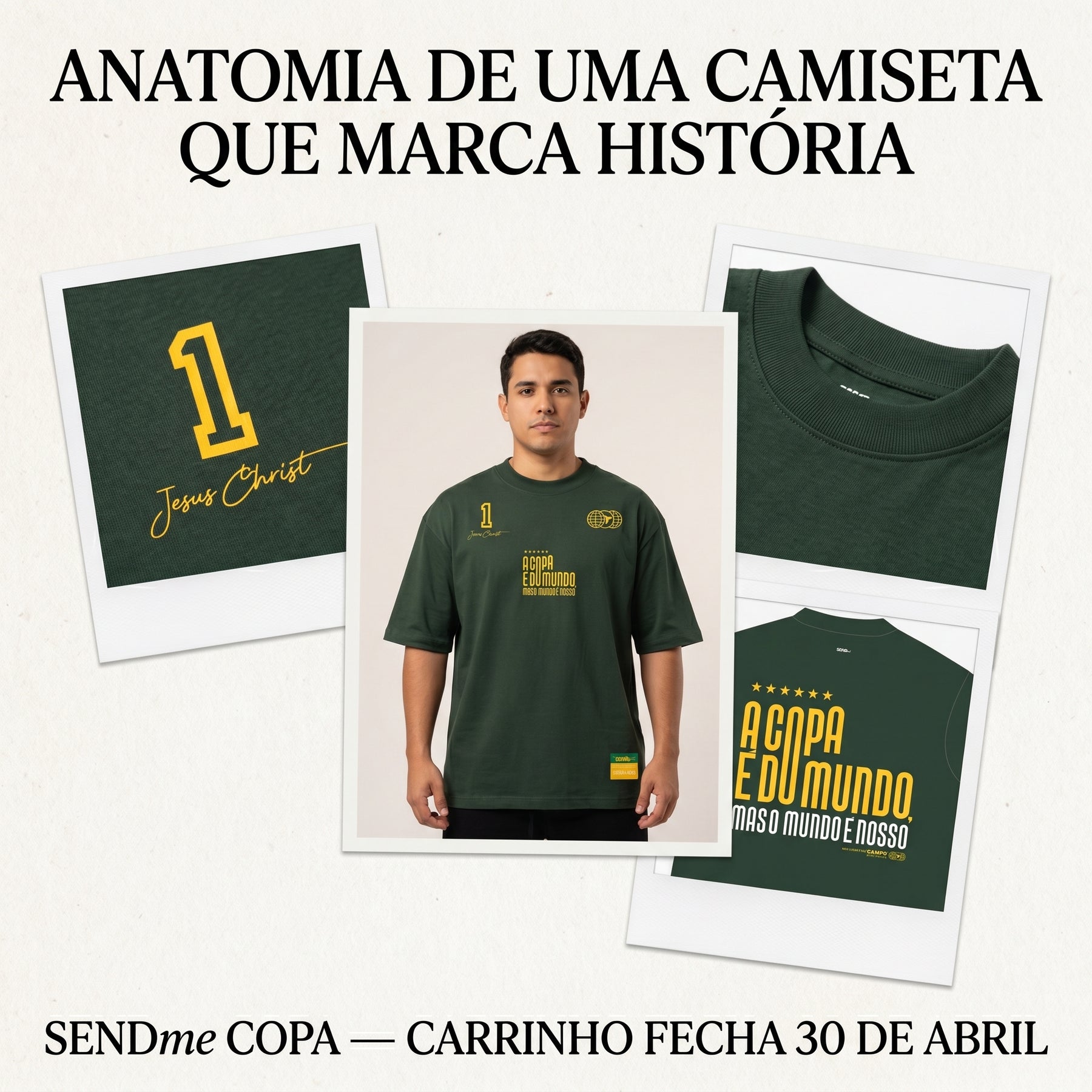 Camisa Copa 2026 / A COPA É DO MUNDO, MAS O MUNDO É NOSSO  (OVER SIZED)