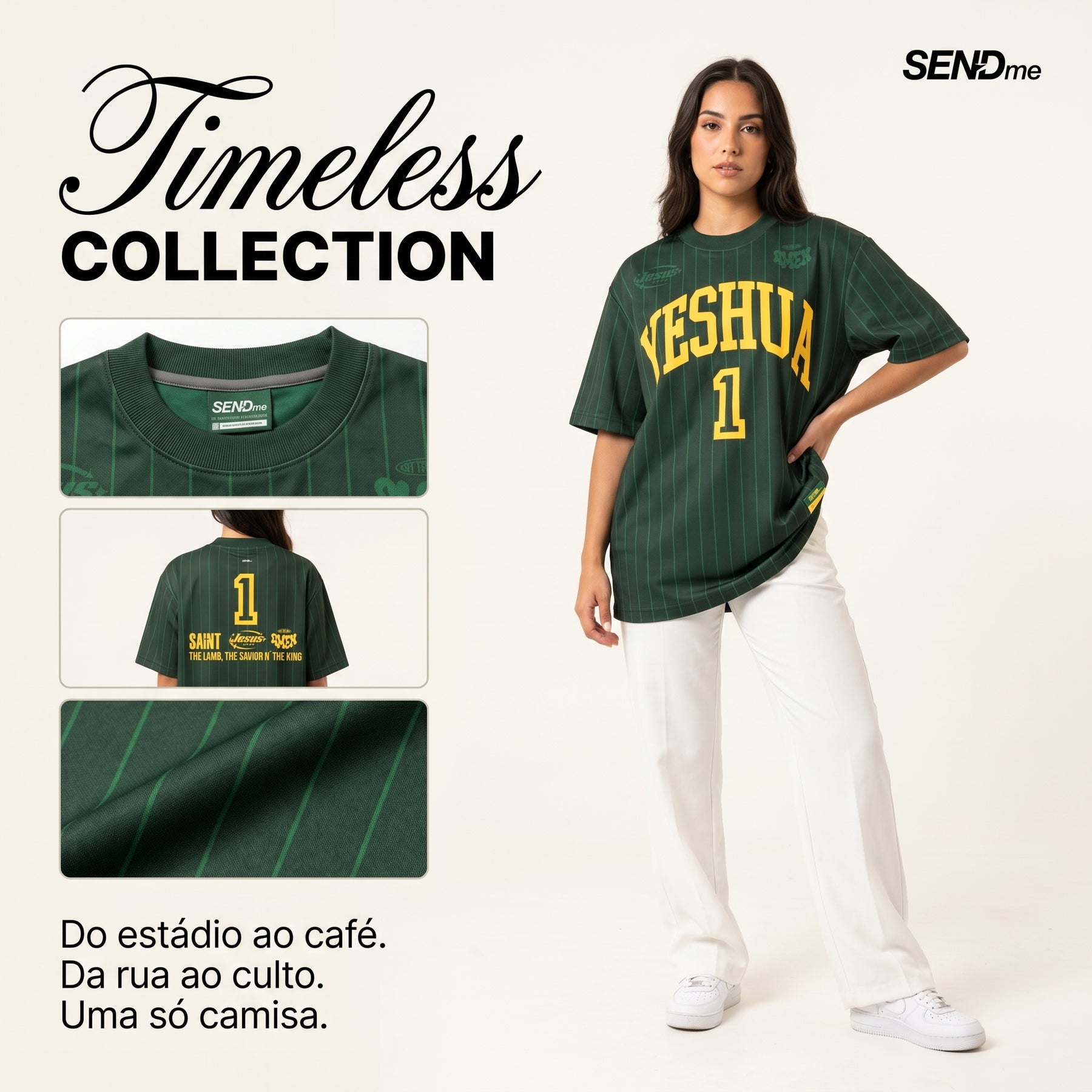 Camisa Copa 2026 / YESHUA VERDE (OVER SIZED)
