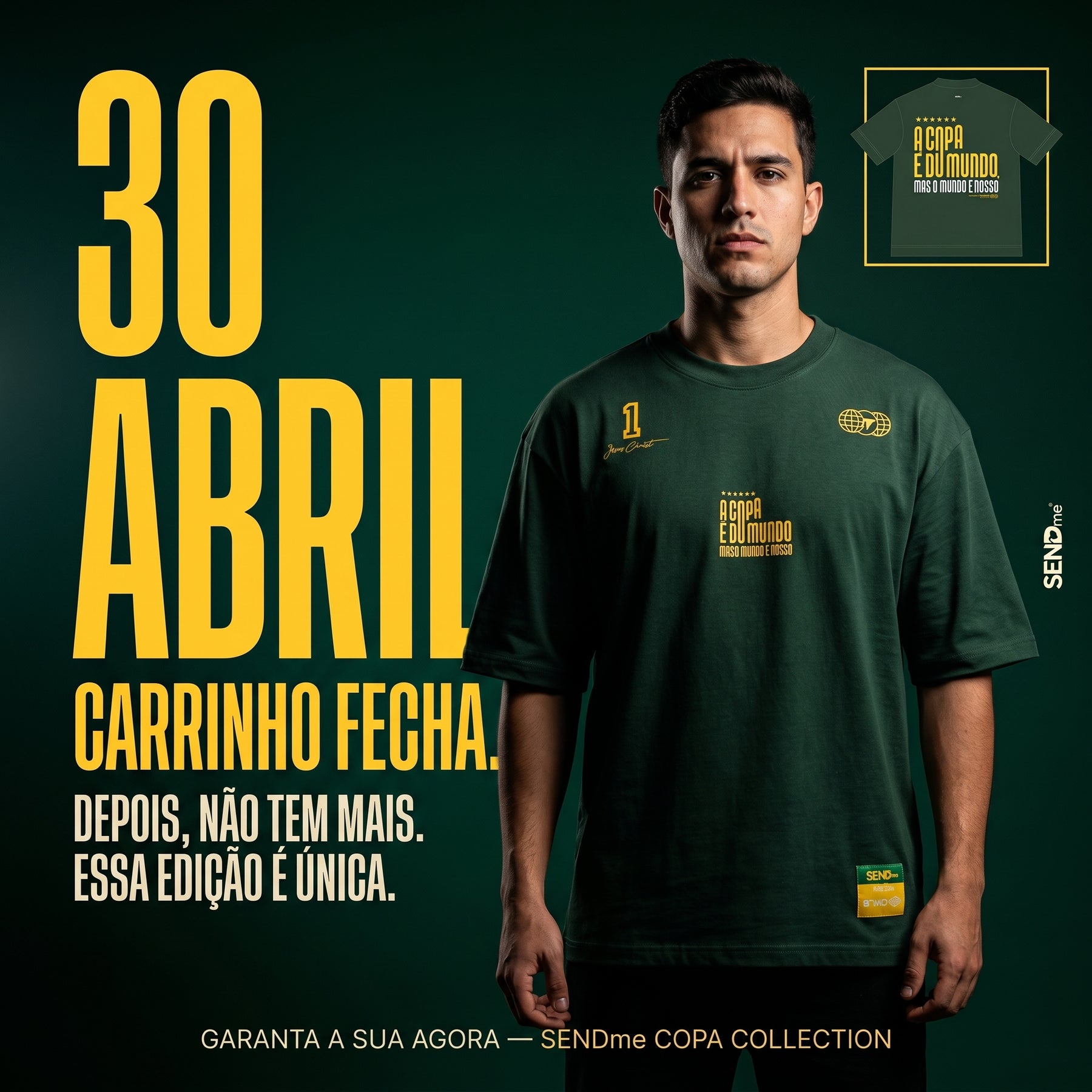 Camisa Copa 2026 / A COPA É DO MUNDO, MAS O MUNDO É NOSSO  (OVER SIZED)