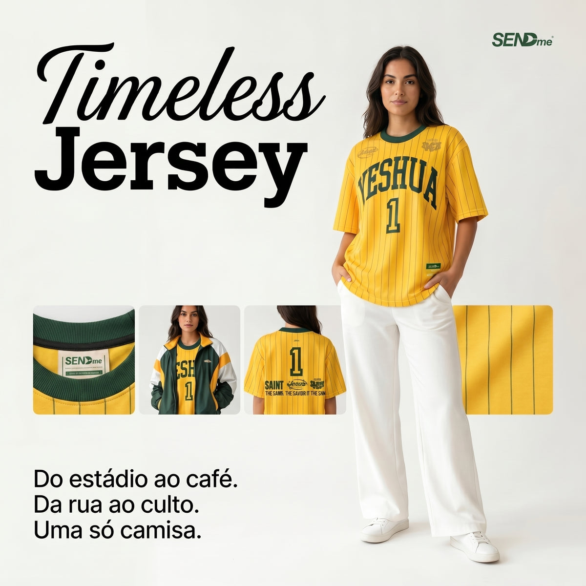 Camisa Copa 2026 / YESHUA AMARELA  (OVER SIZED)