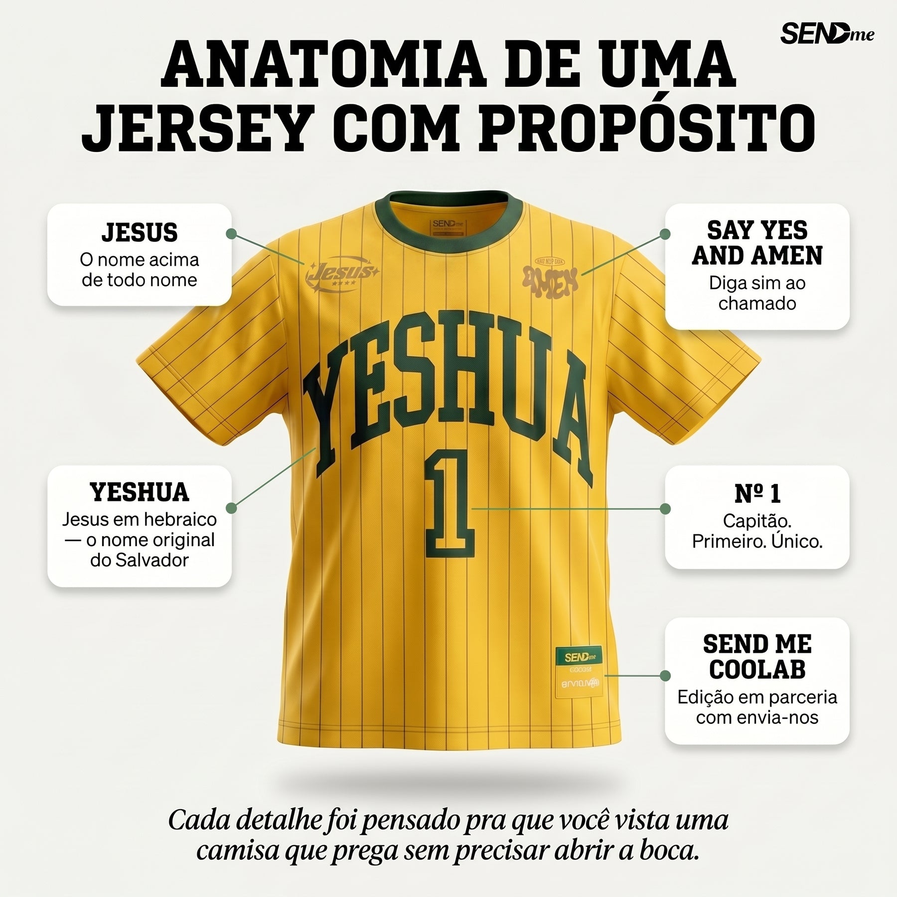 Camisa Copa 2026 / YESHUA AMARELA  (OVER SIZED)