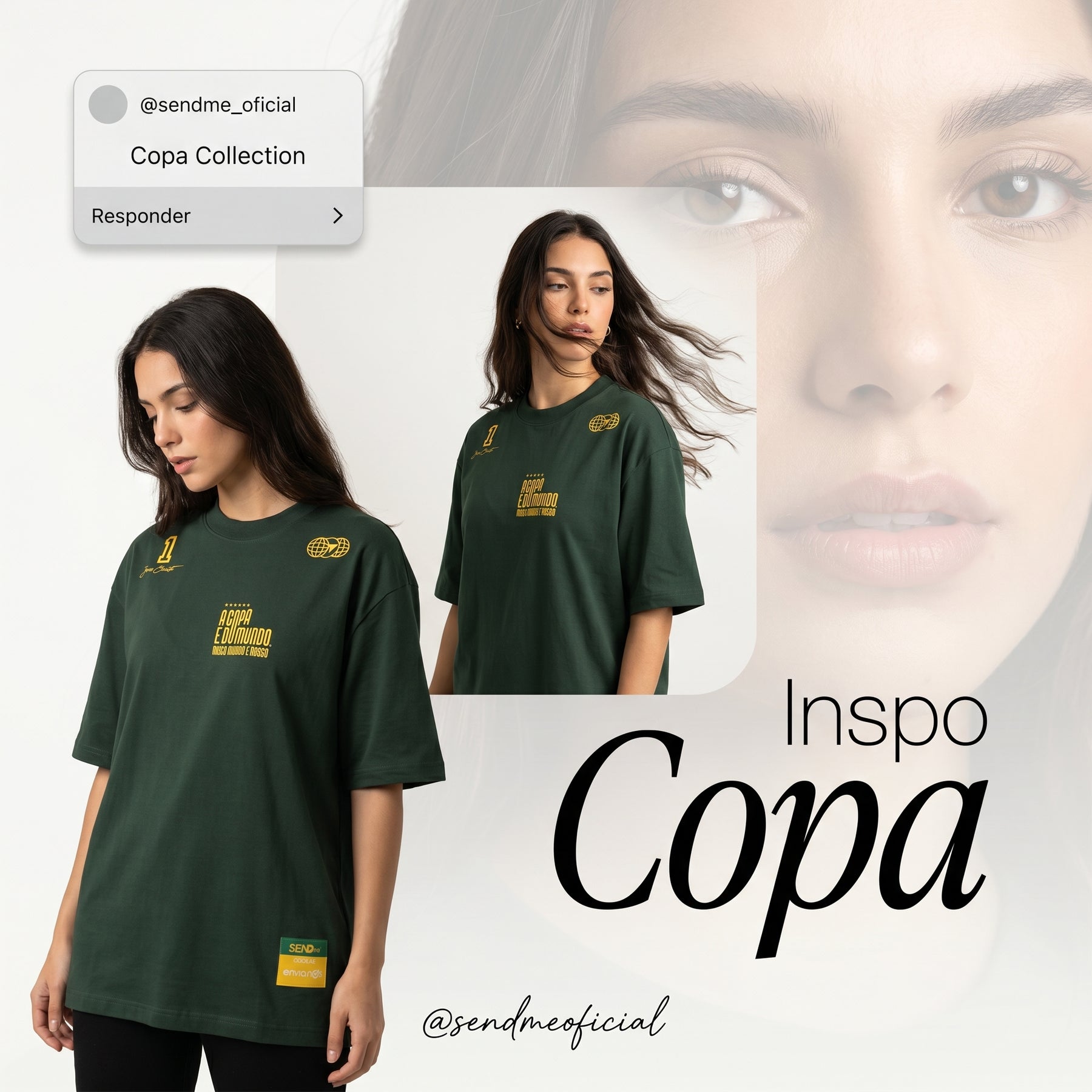 Camisa Copa 2026 / A COPA É DO MUNDO, MAS O MUNDO É NOSSO  (OVER SIZED)