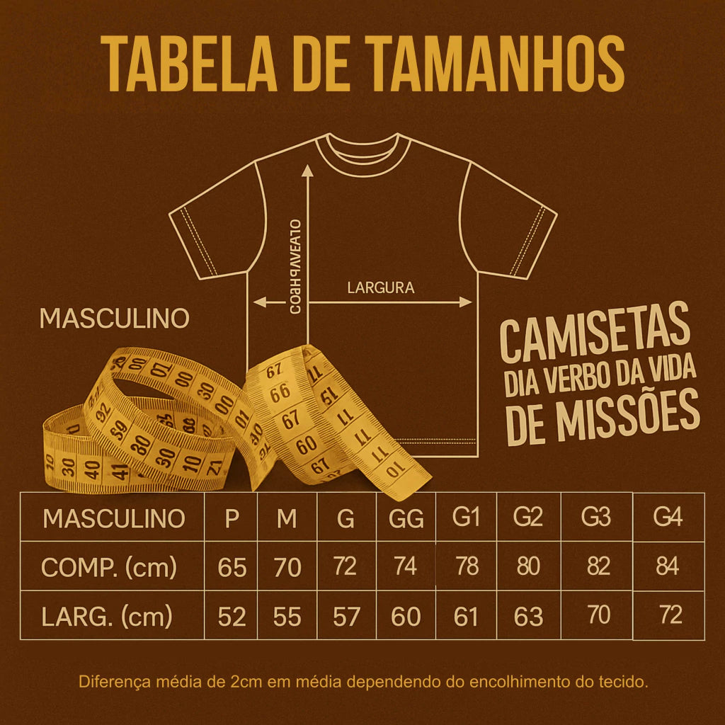 CAMISETA VERBO DA VIDA DE MISSÕES 2025  (BÁSICA)